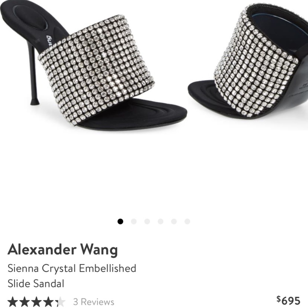 Alexander Wang Sienna crystal sandals / mules size 37.5